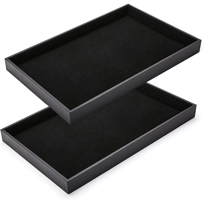 Black Velvet Stackable Jewelry Tray