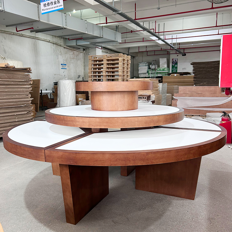 Walnut 3-Tier Display Table Manufacturers, Walnut 3-Tier Display Table Factory, Supply Walnut 3-Tier Display Table Retail Solution