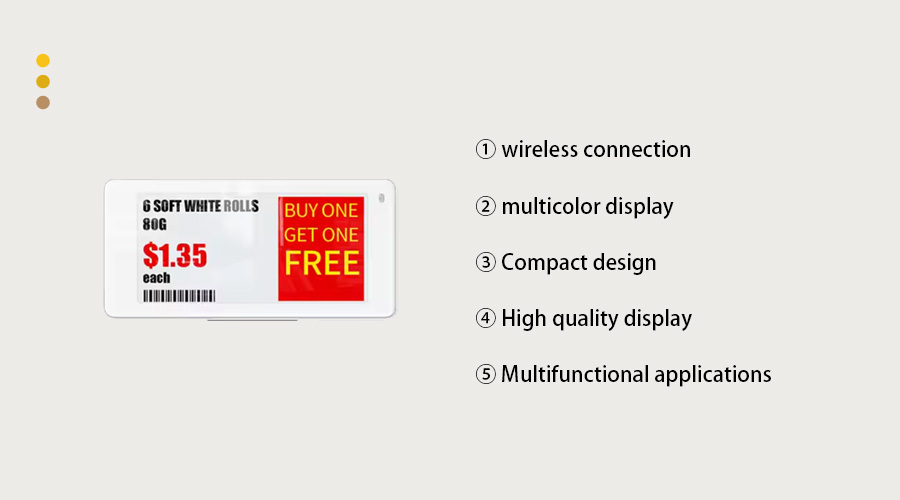 4-color electronic shelf tags