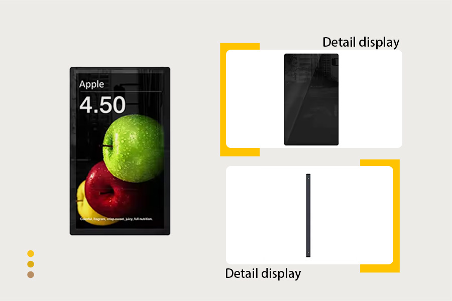 Retail digital signage display for racks