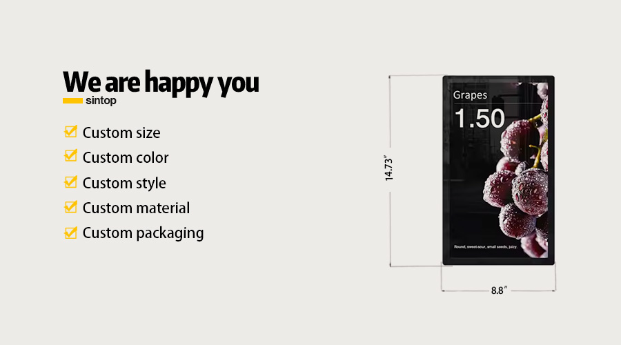 15.6-inch wired digital signage display