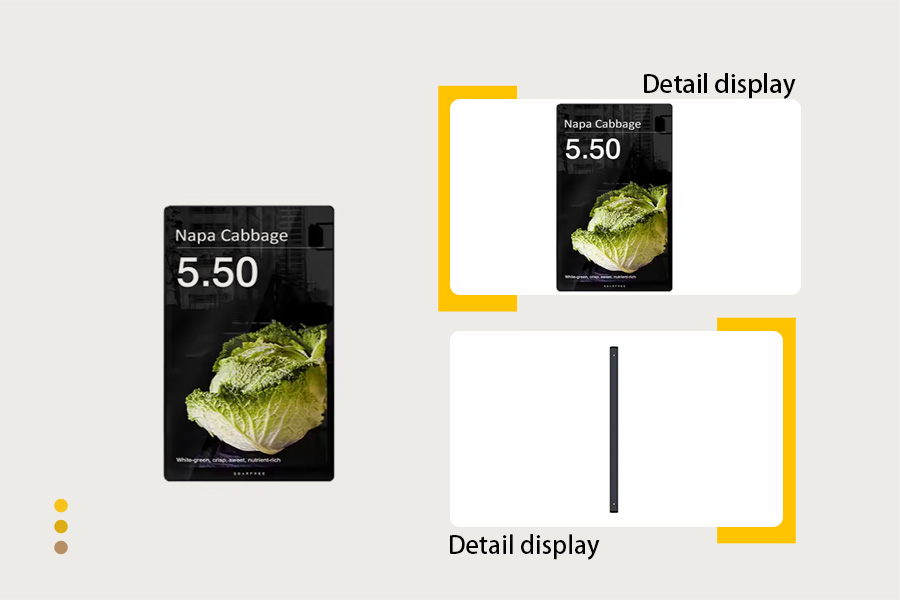 Dual Screen Digital Price Tag for Retail Racks