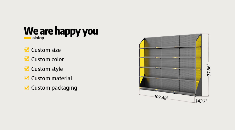 Supermarket Island Shelving Unit
