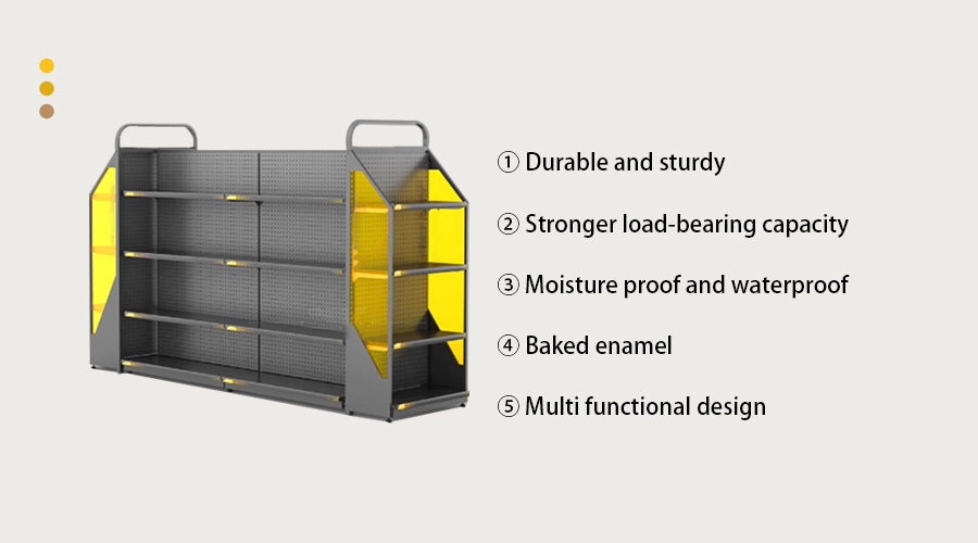 Multi-layer metal shop shelving unit