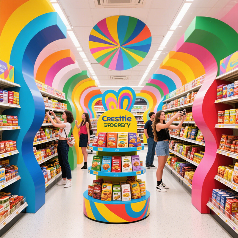 Custom grocery store displays