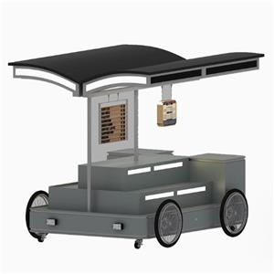 Xe đẩy trưng bày bán lẻ di động ngoài trời
