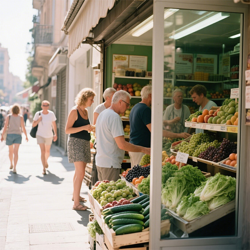 Fruit and vegetable display stand