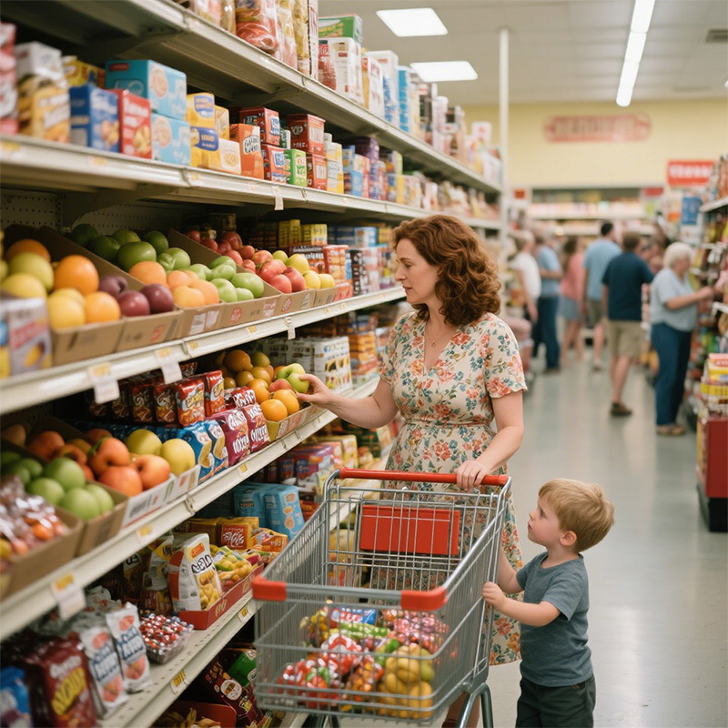 Grocery shop rack