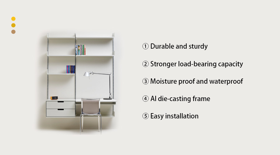 Floating display wall unit