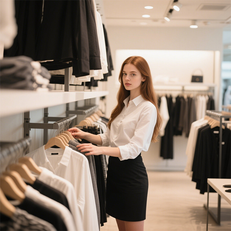 Clothing store display racks