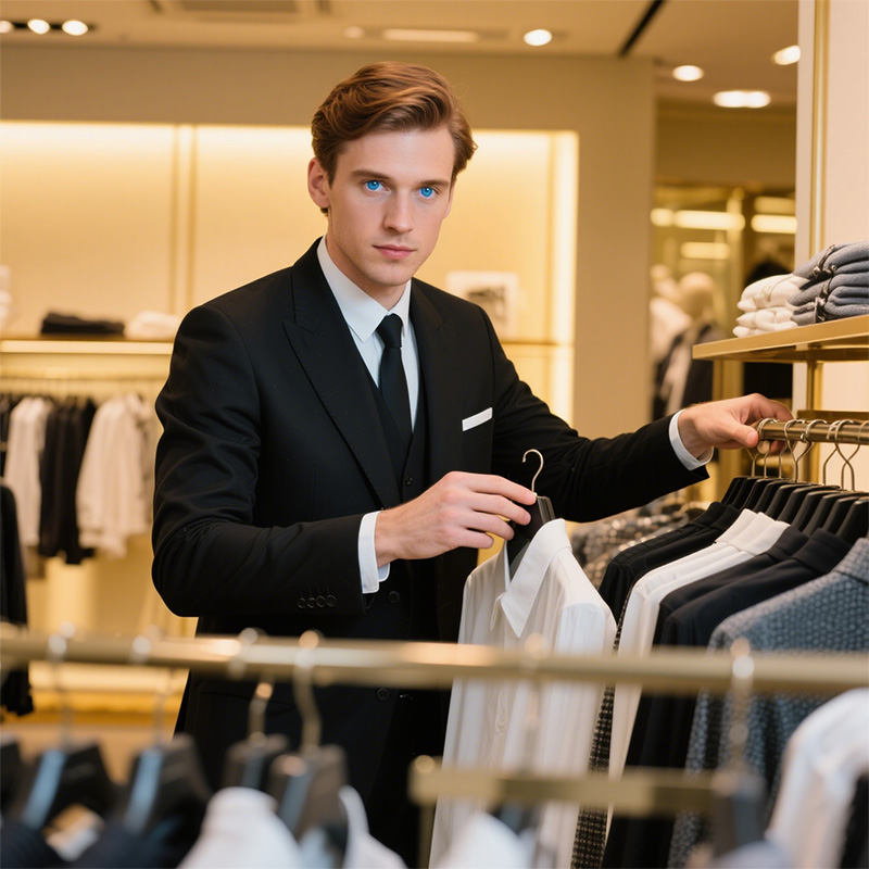 Clothing store display racks