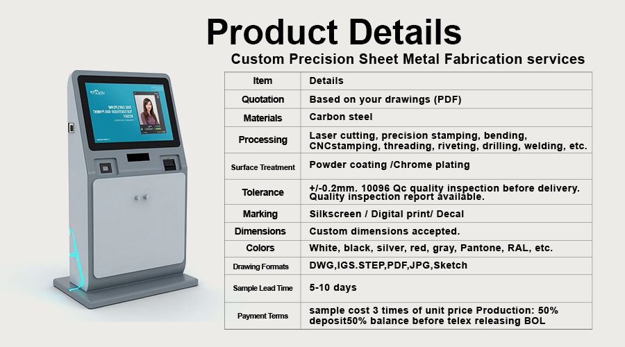 Metal steel kiosk enclosure
