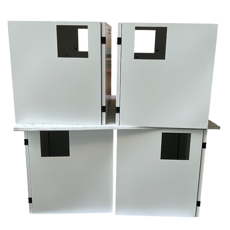 Custom Laser Cut Metal Cabinet With Access Windows