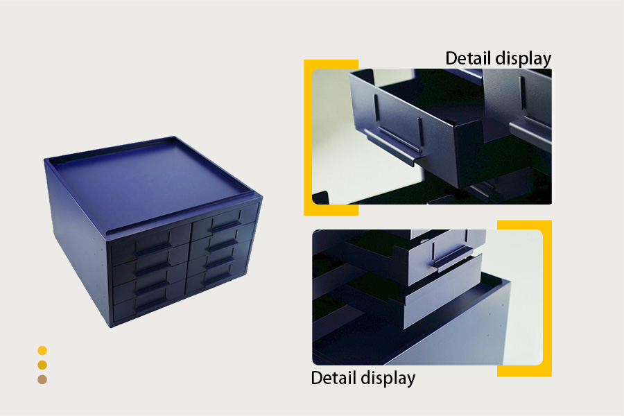 Metal storage drawer unit