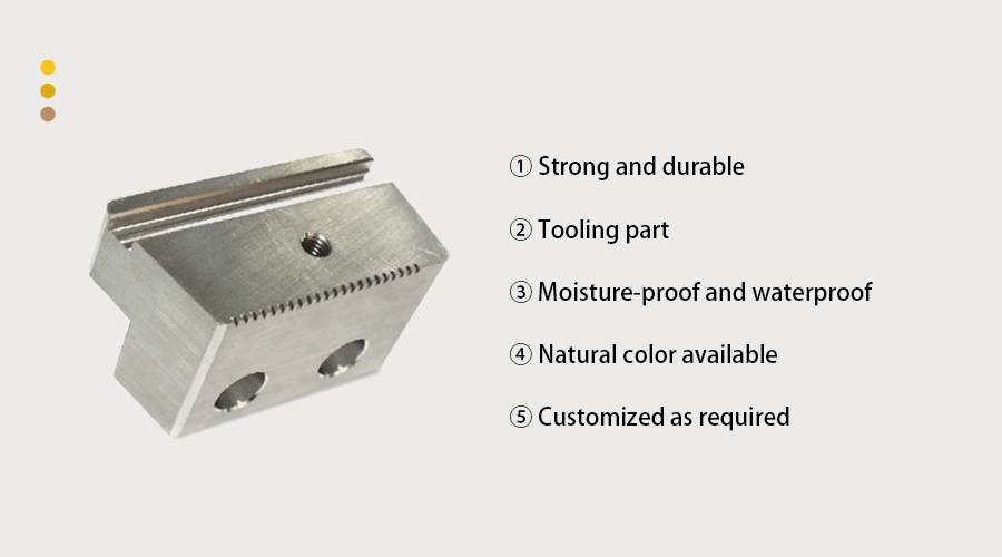 CNC machined vise jaw