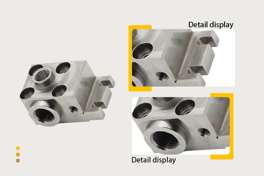 CNC machined hydraulic manifold block