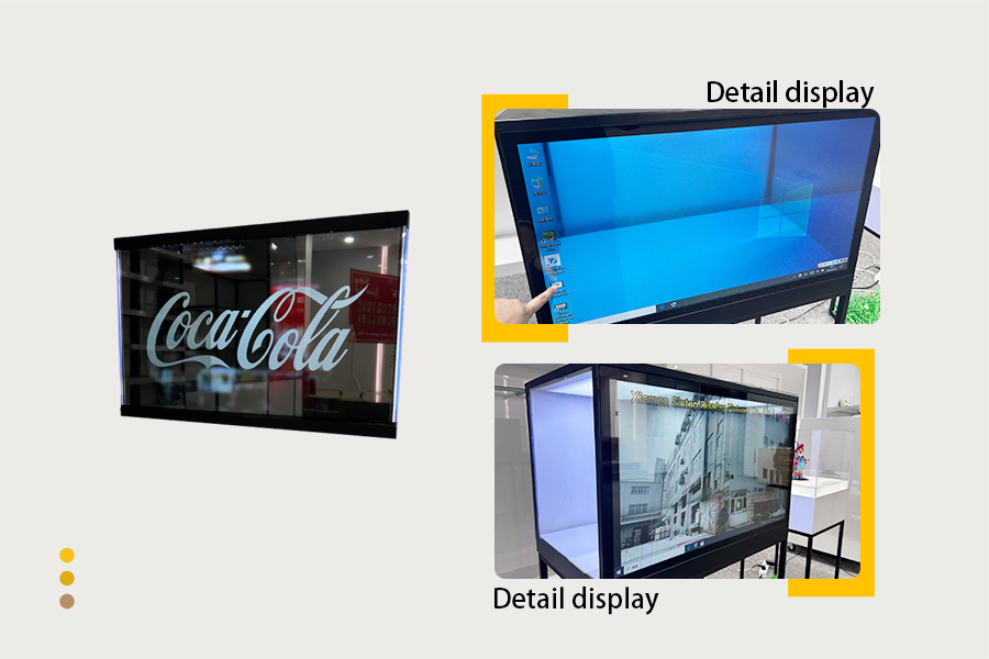 Transparent touch screen display