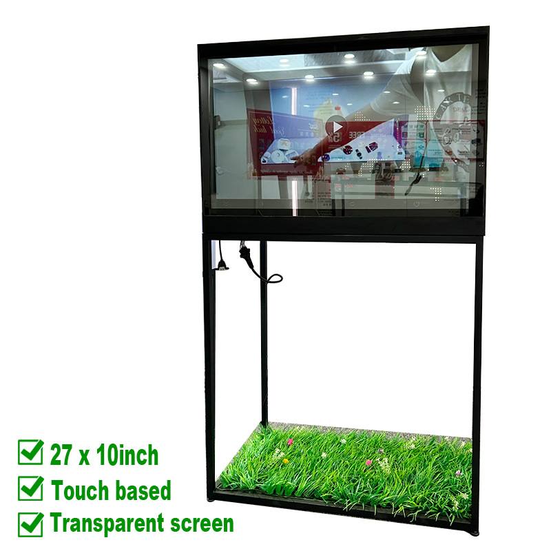 27 x 10 inch Transparent Touch Screen with Metal Floor Stand Manufacturers, 27 x 10 inch Transparent Touch Screen with Metal Floor Stand Factory, Supply 27 x 10 inch Transparent Touch Screen with Metal Floor Stand Retail Solution