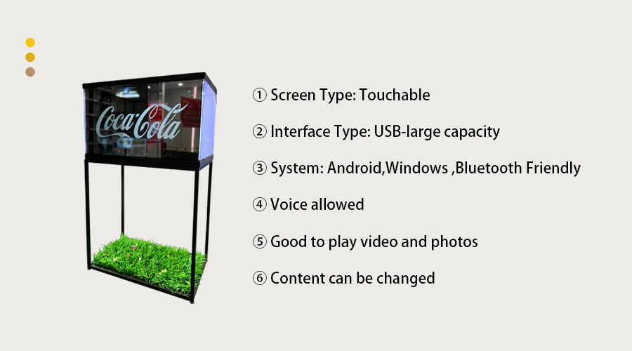 Metal display stand with screen