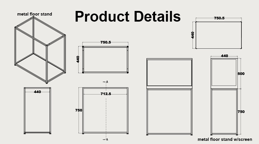 Transparent touch screen with stand