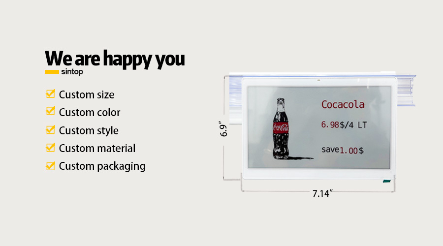 7.5 inch digital price label