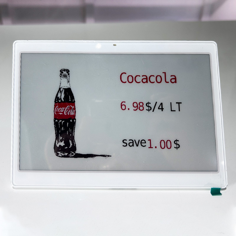 Китай 7,5-дюймовый сверхбольшой электронный ценник для розничной торговли с акриловым креплением, производитель