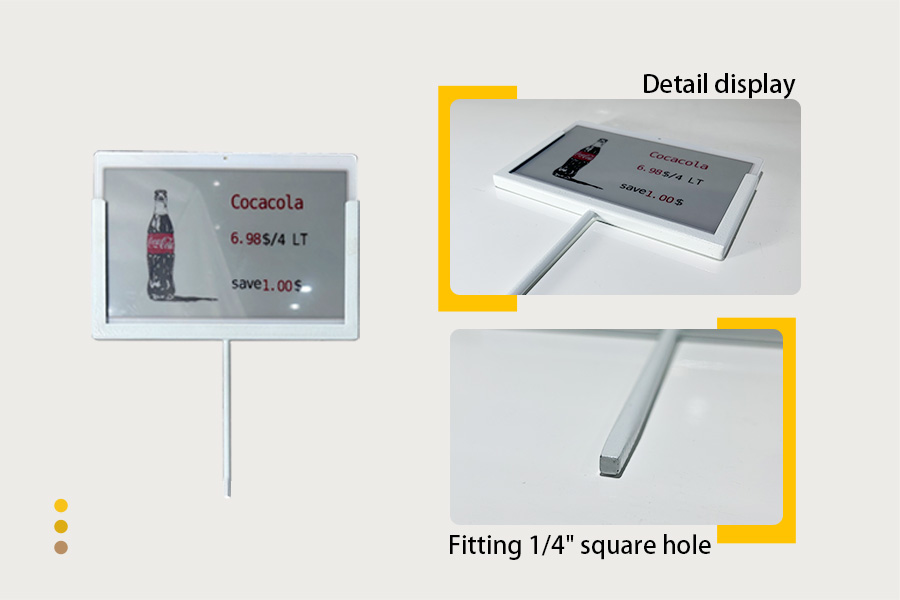 Square hole electronic shelf label