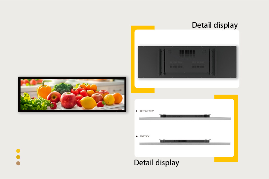 36.8 inch side-mounted display