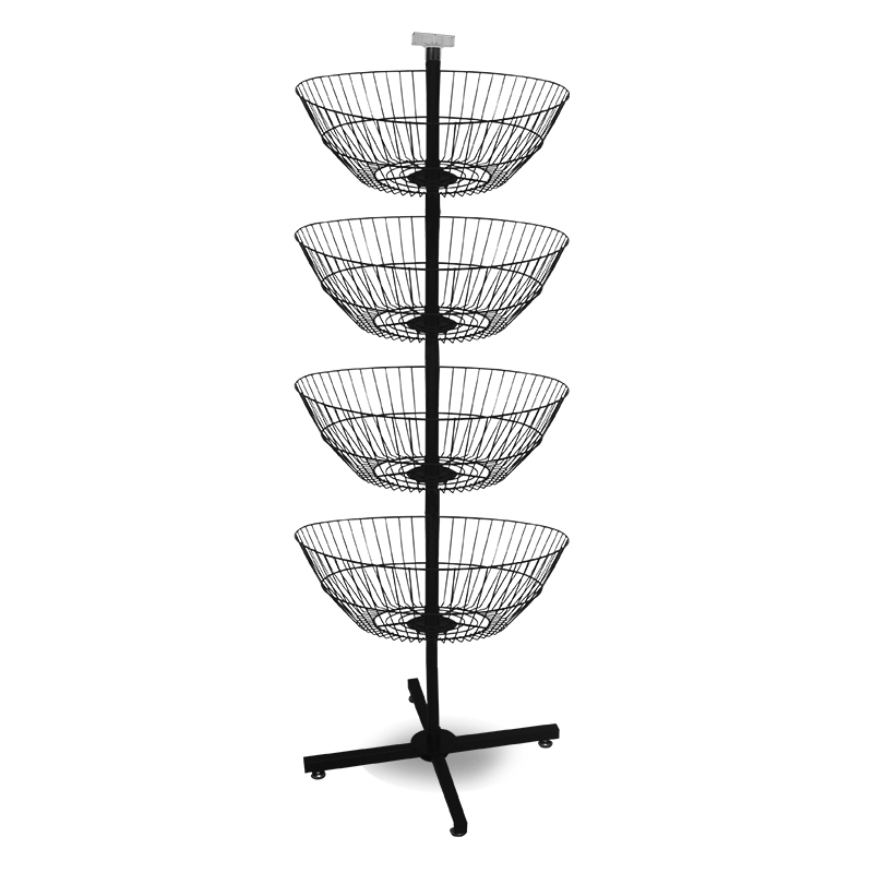 Giá đỡ bằng sắt 4 tầng chắc chắn có thể xoay 360° cho độ bền cao