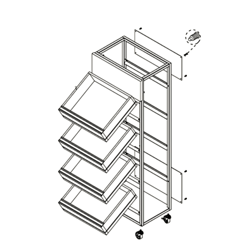 Китай 4-х уровневая подставка для хранения фруктовых корзин, производитель