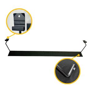 Suporte de sinalização personalizado em perfil C preto