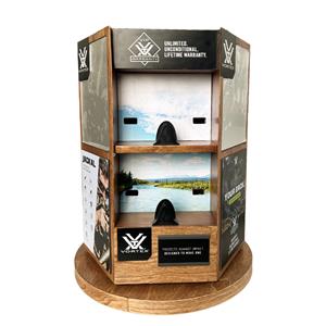 Nosso expositor de óculos com rotação de 360 ​​graus.