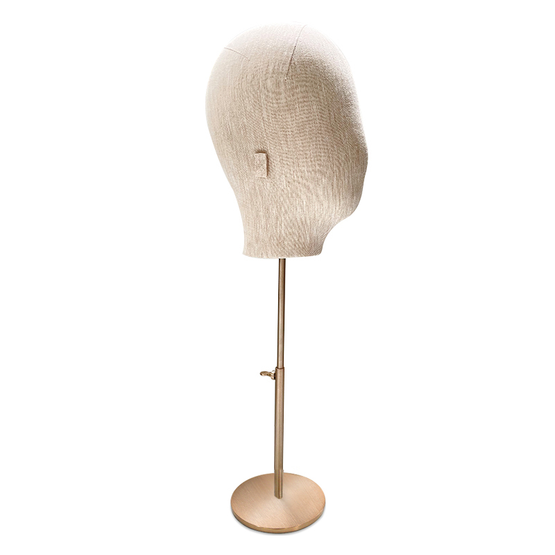 Adjustable Height Metal Brushed Dull Champagne Jewelry Display Stand