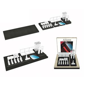 ชั้นวางเครื่องสำอางพรีเมี่ยมสีดำวอลนัท