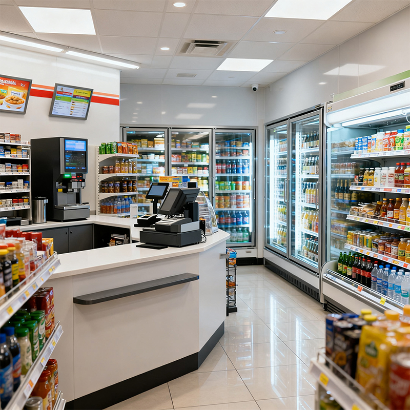Retail grocery shelving Retail grocery shelving