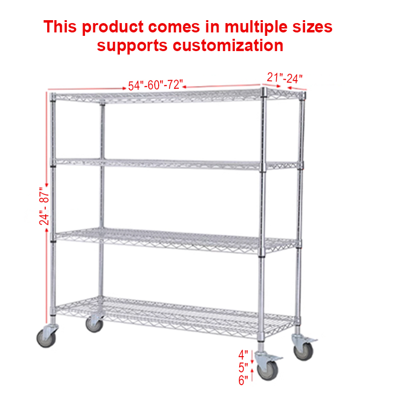 Wire Shelving Storage Rack with Wheels Manufacturers, Wire Shelving Storage Rack with Wheels Factory, Supply Wire Shelving Storage Rack with Wheels Retail Solution
