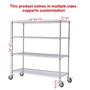 Wire Shelving Storage Rack with Wheels