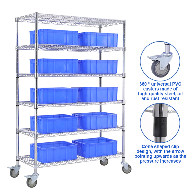 Wire Shelving Storage Rack with Wheels Manufacturers, Wire Shelving Storage Rack with Wheels Factory, Supply Wire Shelving Storage Rack with Wheels Retail Solution