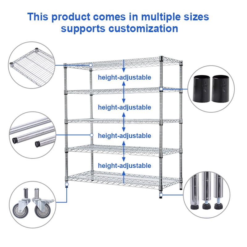 Wire Shelving Storage Rack with Wheels Manufacturers, Wire Shelving Storage Rack with Wheels Factory, Supply Wire Shelving Storage Rack with Wheels Retail Solution