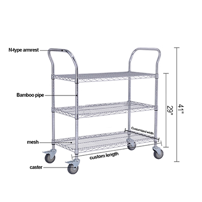 3-Tier Commercial Grade Rolling Cart Manufacturers, 3-Tier Commercial Grade Rolling Cart Factory, Supply 3-Tier Commercial Grade Rolling Cart Retail Solution