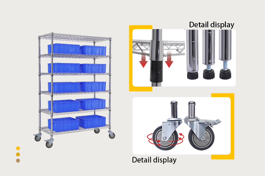 Wire shelving storage rack
