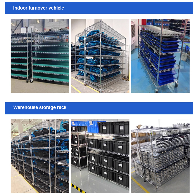 Wire shelving with wheels