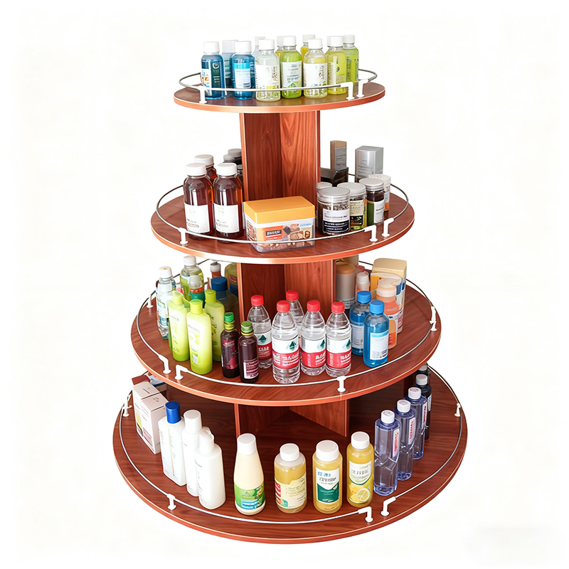 Wooden circular island cabinet