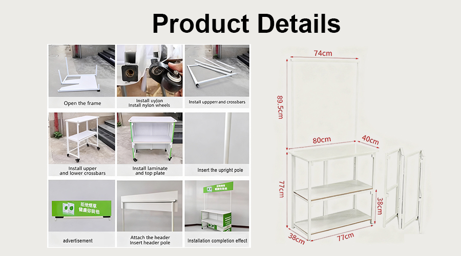 Foldable advertising table