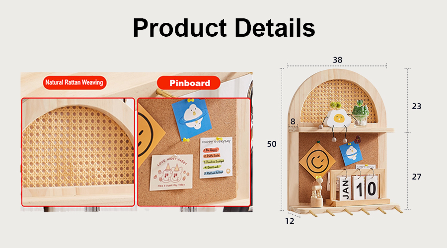 Wall decoration wood shelf