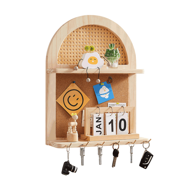 Wooden wall display shelf