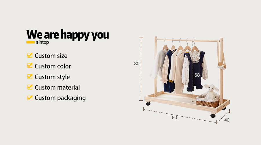 Wood floor mounted display rack