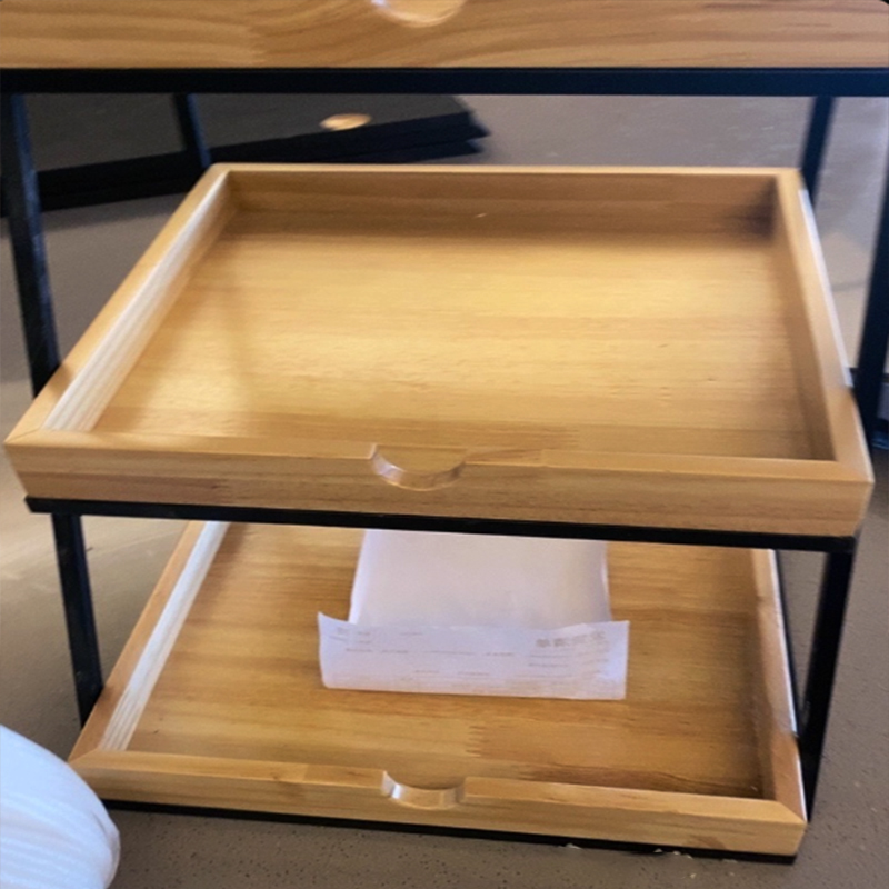 Wood and metal display shelf