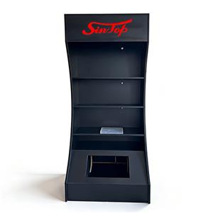 ขาตั้งโชว์เครื่องดูดควันโลหะแบบสั่งทำพิเศษ พร้อมหัวป้ายโลโก้แบรนด์