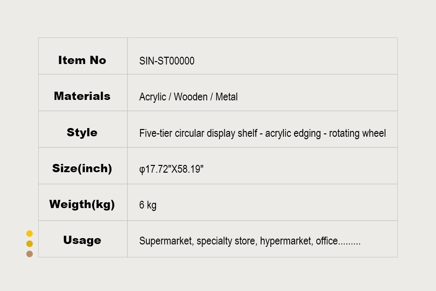 circular display shelf